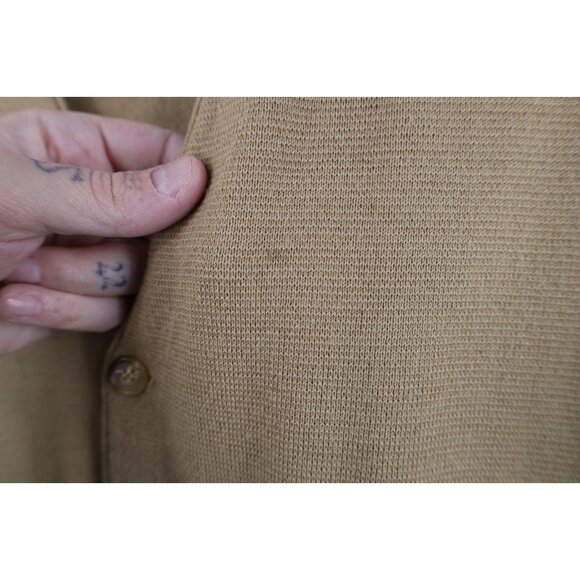 Vintage 70s Streetwear Mens Large Distressed Blank Wool Blend Knit Sweater Vest - Picture 9 of 14